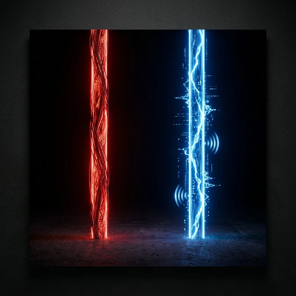 5G vs fiber signal beams