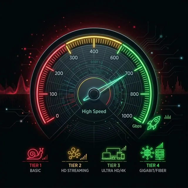 Internet speed gauge