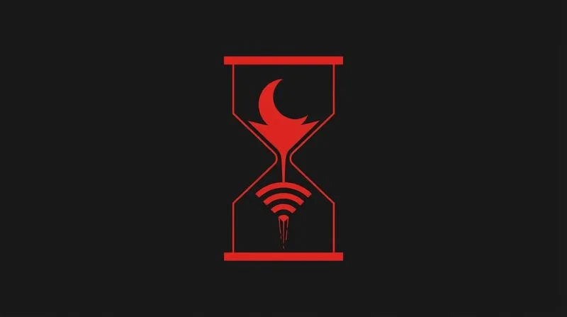 Night network congestion illustration